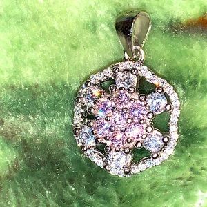 Stamped .925 White Diamonds Pendant